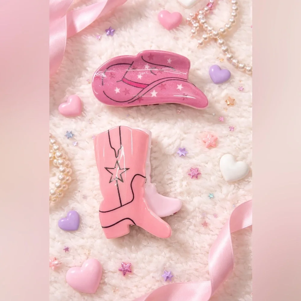 ✨ Pink Cowgirl Hair Clips ✨